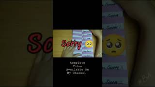 I Am Sorry Card || Sorry Card DIY || Please Forgive Me 🥺 || Status || 2022