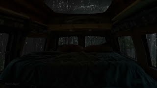 Little Sleeping Corner in the Van on a Rainy Night - Sleep in the Melody of Lullabies from Nature