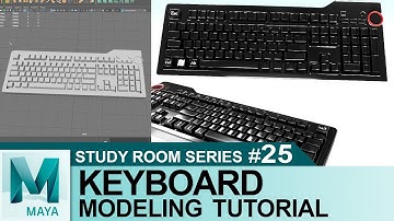 Keyboard Modeling Tutorial in Autodesk Maya 2017 | 3D for Beginners | Study Room Series #25