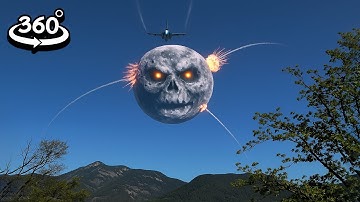 Lunar Moon shot down by Air Force in 4K 360° VR