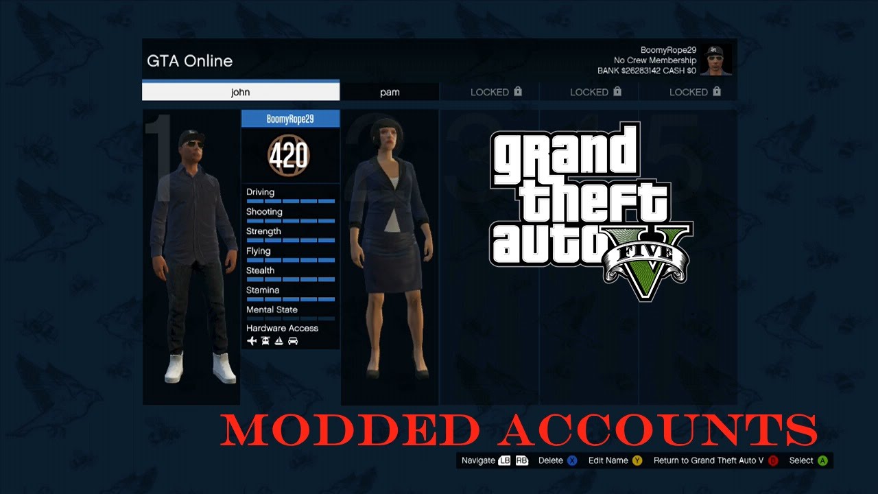 gta 5 modded accounts