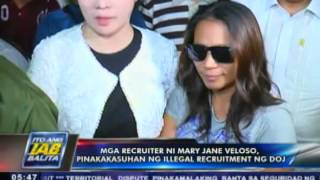 Mga recruiter ni Mary Jane Veloso, pinakakasuhan ng illegal recruitment ng DOJ