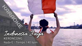 Indonesia Jaya | KARAOKE Keroncong | nada G