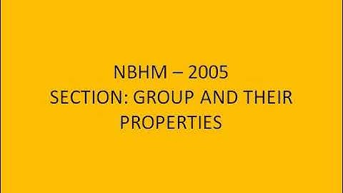NBHM PAPER 2005 (MODERN ALGEBRA)