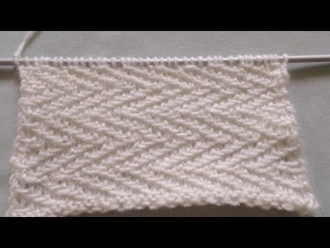 Herringbone Twills stitch Knitting Pattern for Blanket,scarf, shawl,cushion covers.
