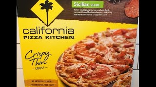 This is a taste test/review of the sicilian recipe california pizza
kitchen frozen pizza. it "italian sausage, spicy ham, salami, basil,
mozzarella and fo...