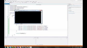 Programming in C# - Decisions (If and Switch statements)