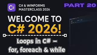 Loops in C# Explained (FOR, FOREACH, WHILE) – Build a Real WinForms Task App!