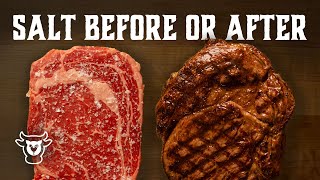 When To Salt A Steak  Right Before or After Cooking?