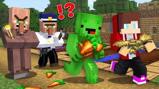 Why did JJ and Mikey STOLE WHEAT from the Villagers in Minecraft ?!(Maizen Compilation)