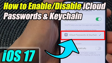 iPhone iOS 17: How to Enable/Disable iCloud Passwords & Keychain
