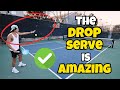 How to hit hard with the drop serve