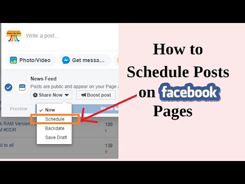 How to Schedule post on Facebook page - YouTube