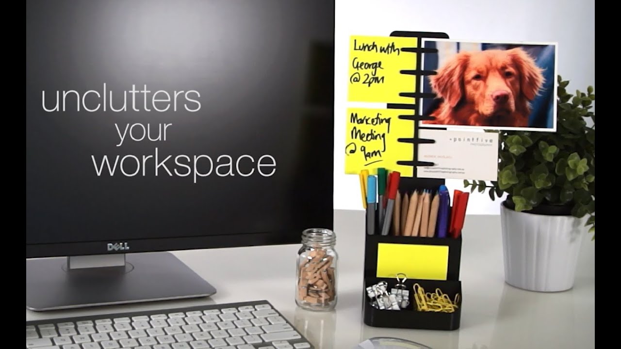 NoteTower™ Desktop Organizer - Note Organizer & Office Supplies Caddy