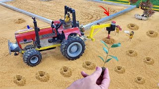 diy tractor making hole digger machinefor pomegranate planting science project |