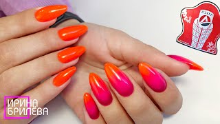 GEL nail extension (Step-by-Step) 🌹 Manicure gradient