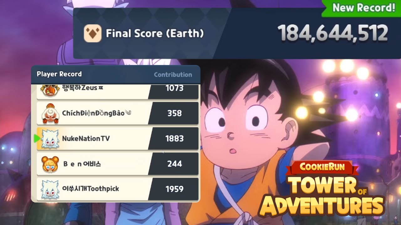 Champions Raid Earth Team 184M - CookieRun: Tower of Adventures Season 8