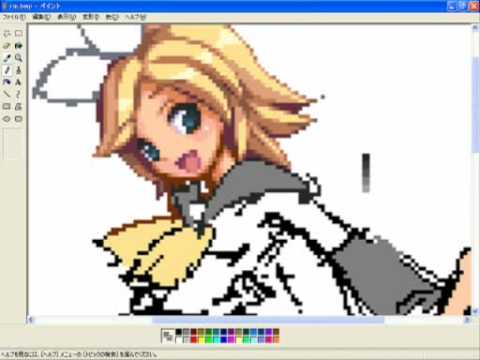 ドット絵で鏡音リンを描いてみたーョ Part1 Youtube