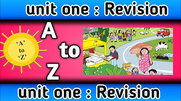 A to Z , std 5 , unit one , revision , page number 2 , class 5