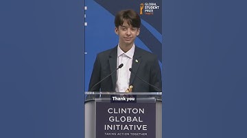 Chegg.org Global Student Prize 2022 winner Igor Klymenko speech at Clinton Global Initiative