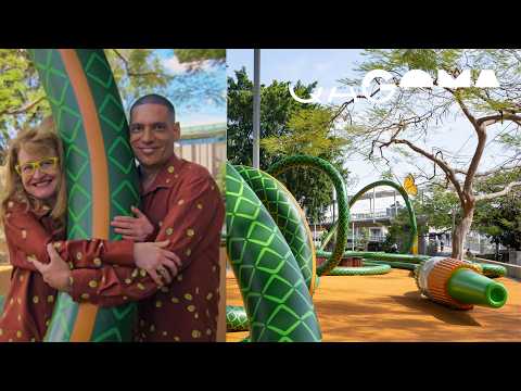 Tony Albert & Nell introduce their play sculpture 'The Big Hose'
