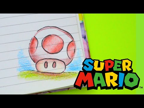 Super Mario - Hongo - Márgenes para tu cuaderno - Yaye @DibujosYaye29