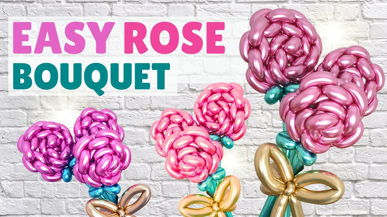 How to Make a Rose Balloon Bouquet / DIY Rose Balloon Bouquet Tutorial