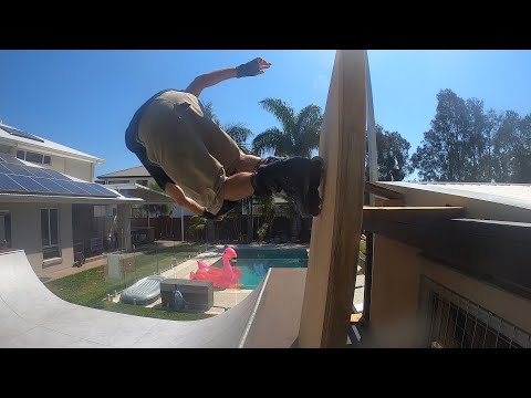 Backyard Mini Ramp with Wall Ride. Skating my happy place!