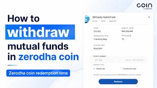 How to Redeem Mutual Funds in Zerodha Coin | Redemption Time