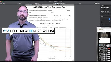 ANSI #51 Time Overcurrent Relay inverse time current curves TCC explained (ELECTRICAL POWER PE EXAM)