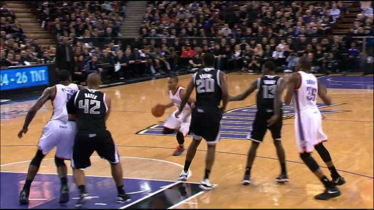 Westbrook soars through the open lane!