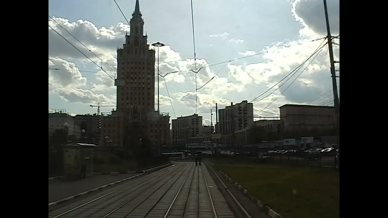 Cabview Moscow tram  Sokilniki to Belorusskaya 2009 50fps