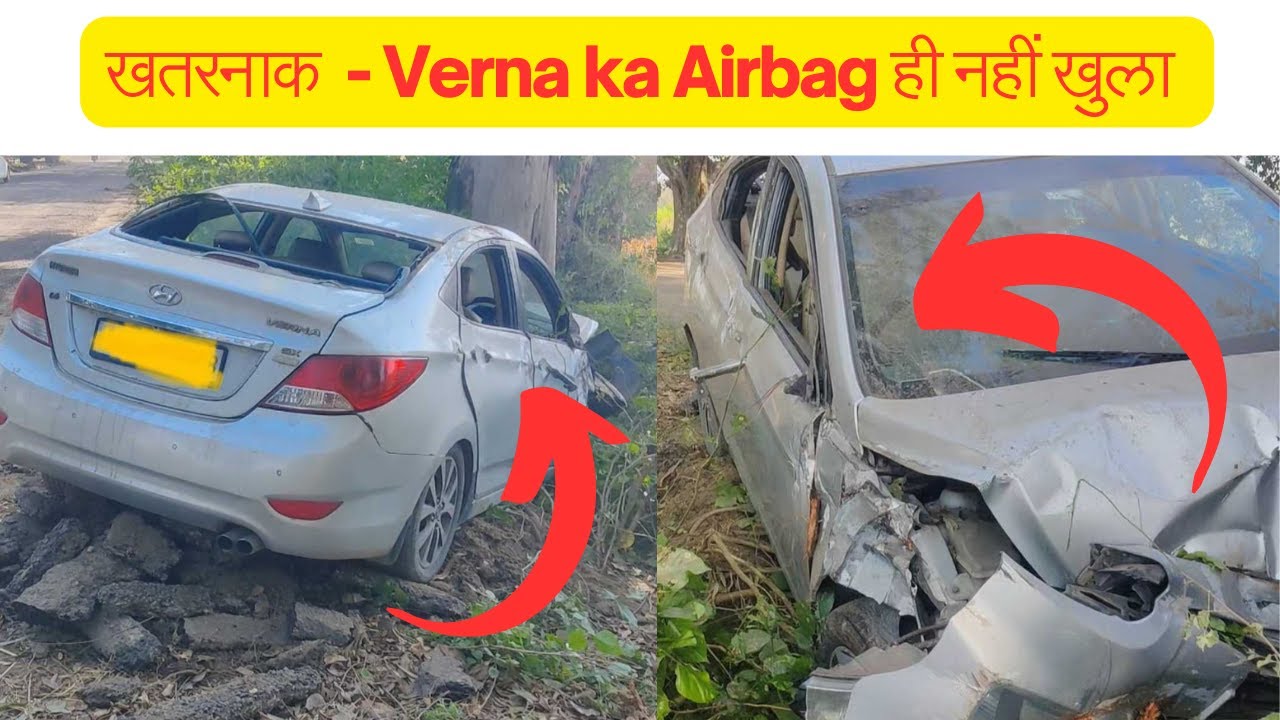 Hyundai Verna Accident No Airbags Deployed!! Real life Accident 