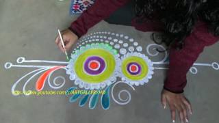 Youtube Beautiful Rani Designs With Colour Alpana Designs Chowk Pujan Kolam Designs