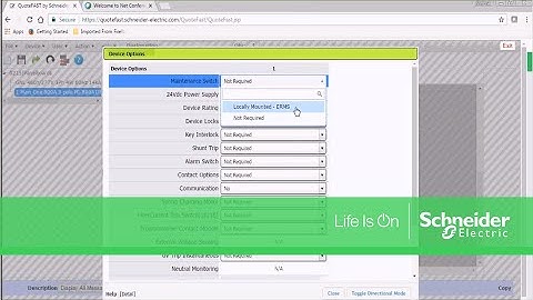 Adding ERMS Switch to a Panelboard Using Product Selectors | Schneider Electric Support