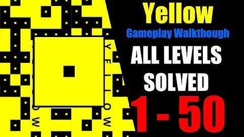Yellow ALL LEVELS | Gameplay Walkthrough | Bart Bonte | Solutions 2020 | Full Game Solved