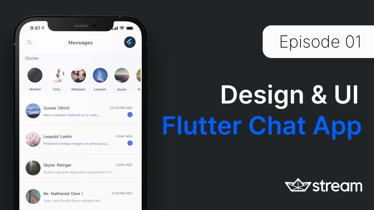Flutter messaging. Stream Flutter. Flutter chat. Flutter chat example. Flutter chat app logo.