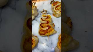 Easy Christmas Appetizers: Puff Pastry Pizza Christmas Trees 🍕🎄