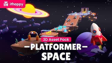 Platformer 11 Space - 3D Low Poly Asset Pack for Games