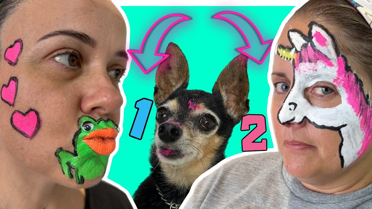 BRINCADEIRA DE FÉRIAS - PINTAMOS O ROSTO DAS MAMÃES, QUAL FICOU MELHOR?