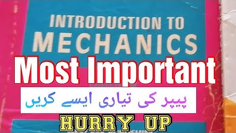 Adp Bsc Mechanics most Important chapters |Adp part 1 math B | mechanics by q.k ghori Imp questions