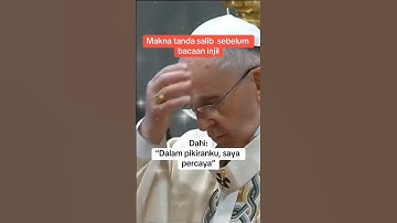 Makna tanda salib sebelum bacaan Injil. #salib #katolik #injil