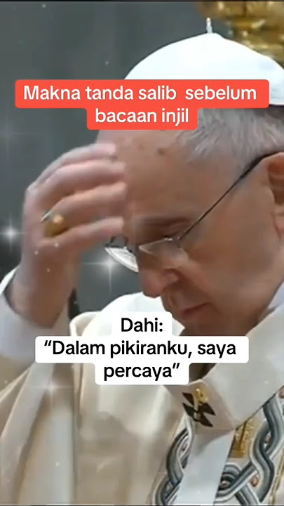 Makna tanda salib sebelum bacaan Injil. #salib #katolik #injil