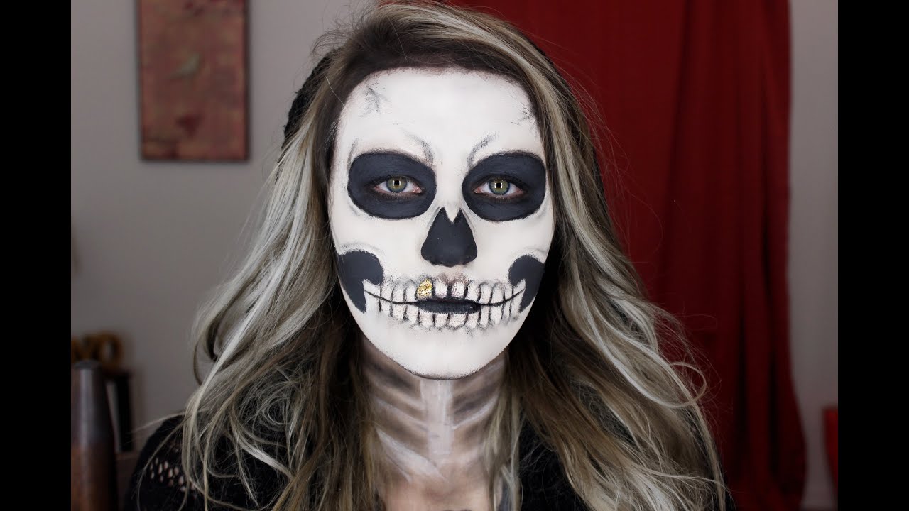 Easy Skeleton  Makeup  Tutorial Halloween  2019 YouTube