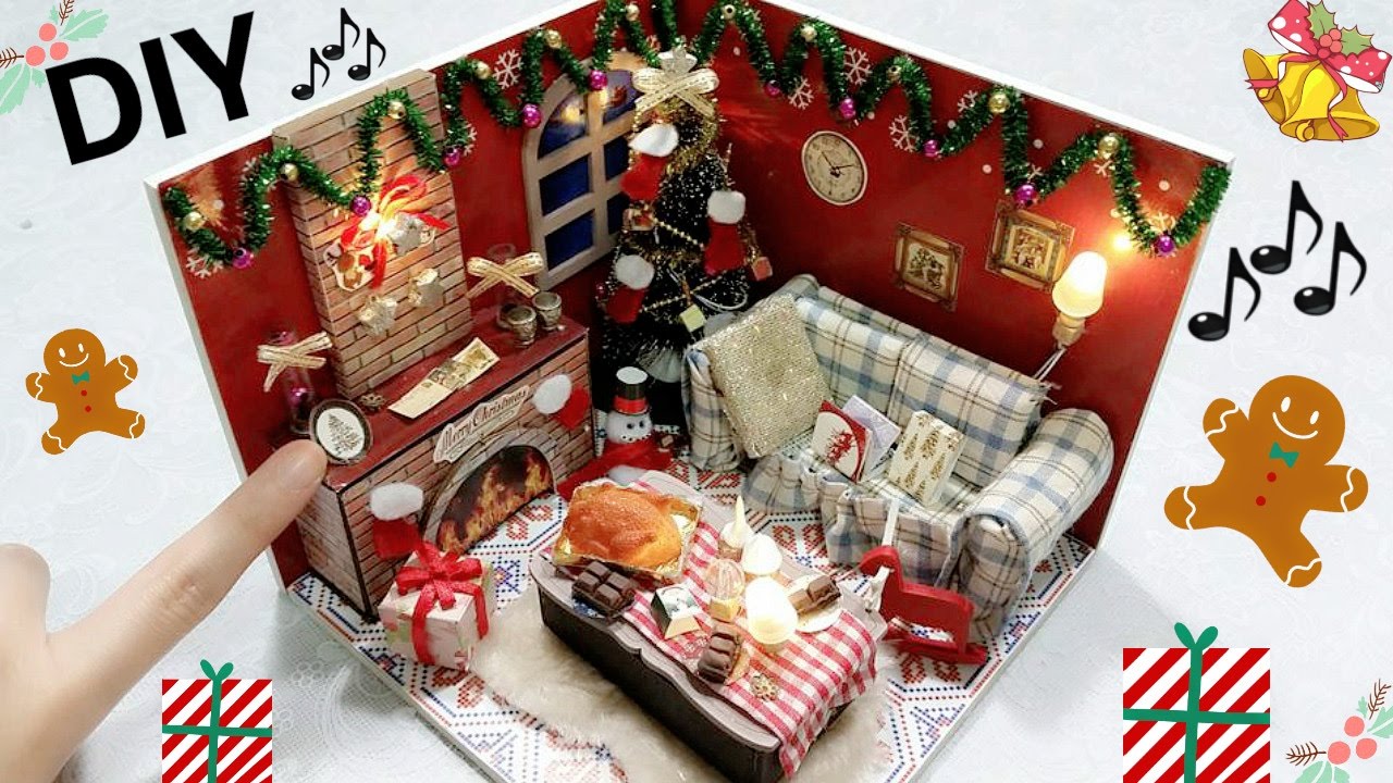 DIY Miniature Christmas Dollhouse With Music And Lights YouTube DIY Miniature Christmas Dollhouse With Music And Lights YouTube