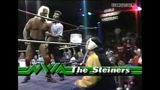 Steiner Brothers vs Buddy Landel & Moondog Rex   Worldwide Nov 24th, 1990