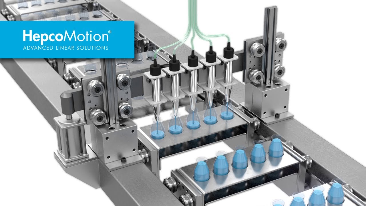 Bottle Filling Machine Application | SL2 Linear Guide | Animation - YouTube