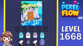 Pixel Flow Level 1668 Solution Walkthrough