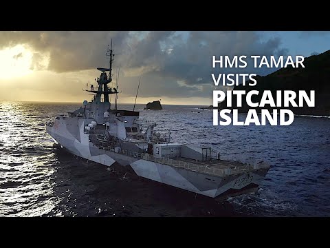 HMS Tamar visits remote Pitcairn Island