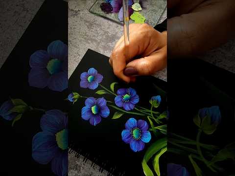 Anyone can paint this  INCREDIBLE flower Painting #shortsfeed #trendingshorts #art
